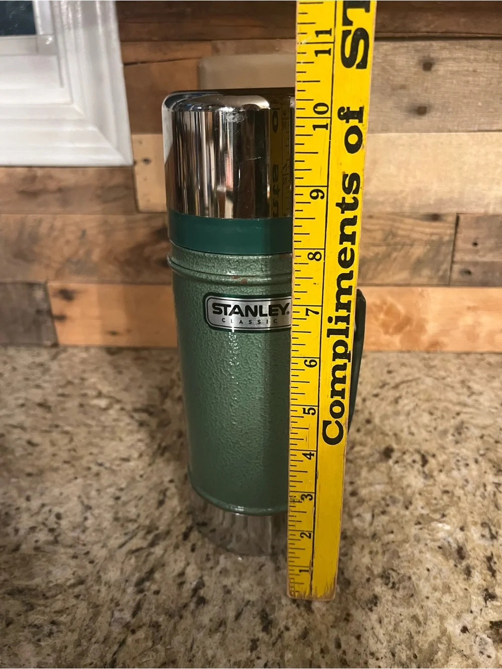 Stanley 24 ounce Green Textured Vacuum Bottle with Chrome Lid - Picture 7 of 7